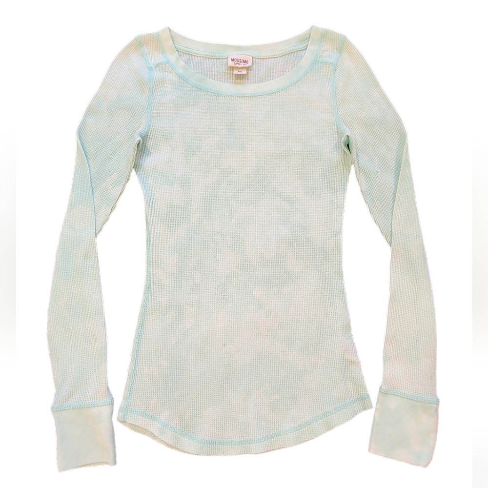 Massimo Supply Co light blue tie dye long sleeve shirt